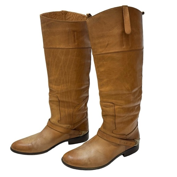 Golden Goose Brown Leather Charyle Knee-High Boots Sz 40/ 9 US - Picture 1 of 11